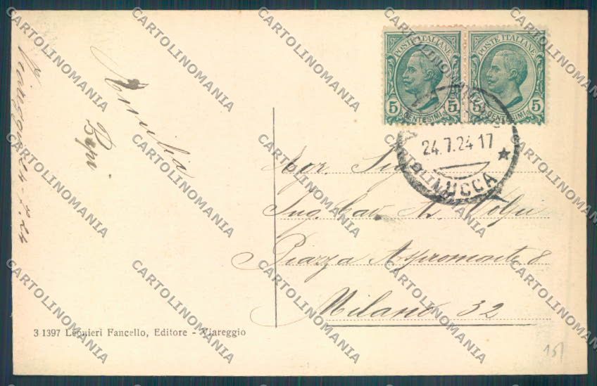 Lucca Viareggio cartolina ZB5324 – retro