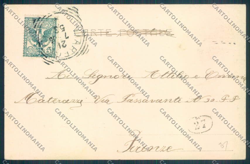 Lucca Viareggio Alterocca 1904 cartolina ZB5338 – retro