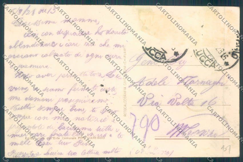 Lucca Viareggio cartolina ZB5346 – retro
