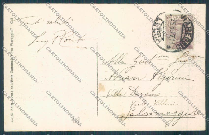 Lucca Viareggio cartolina ZB5347 – retro