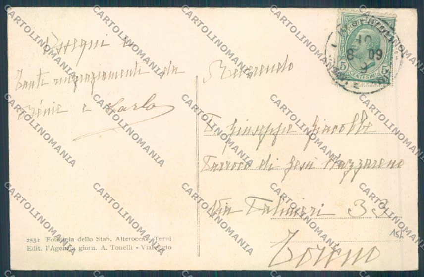 Lucca Viareggio cartolina ZB5467 – retro