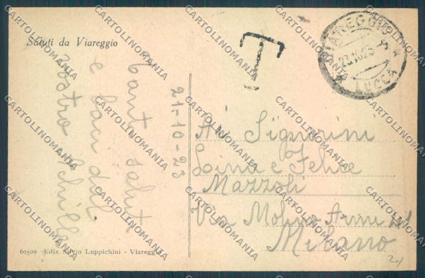 Lucca Viareggio cartolina ZB5490 – retro