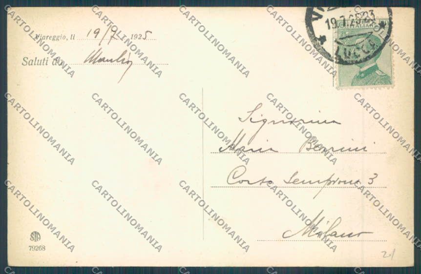 Lucca Viareggio cartolina ZB5491 – retro