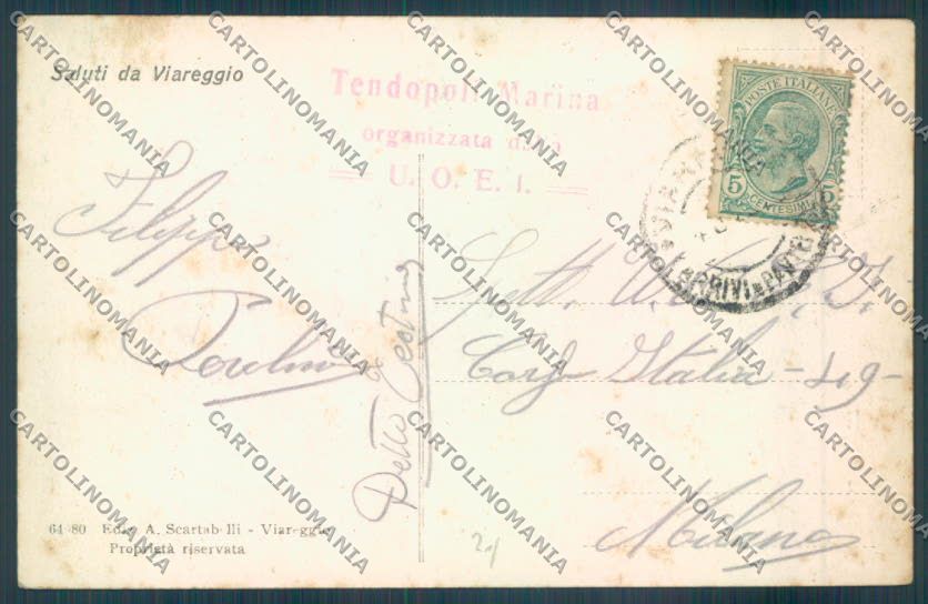 Lucca Viareggio cartolina ZB5497 – retro