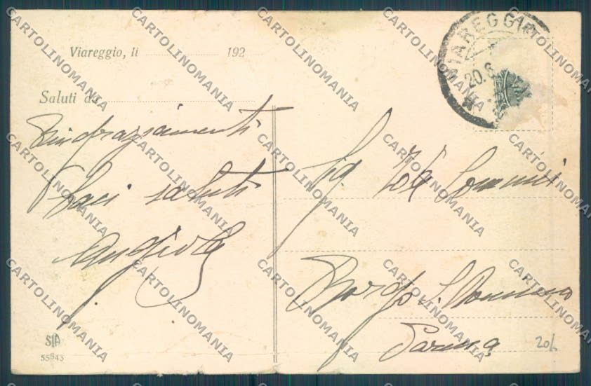Lucca Viareggio ABRASA cartolina ZB5505 – retro