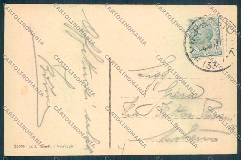 Lucca Viareggio PIEGHINA cartolina ZB5509 – retro