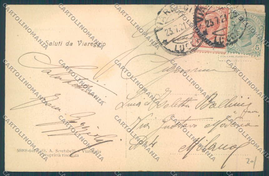 Lucca Viareggio cartolina ZB5525 – retro