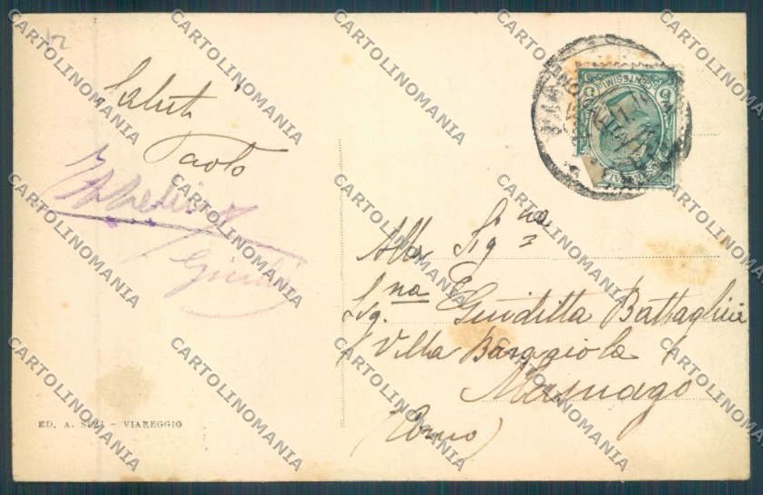 Lucca Viareggio cartolina ZB5530 – retro