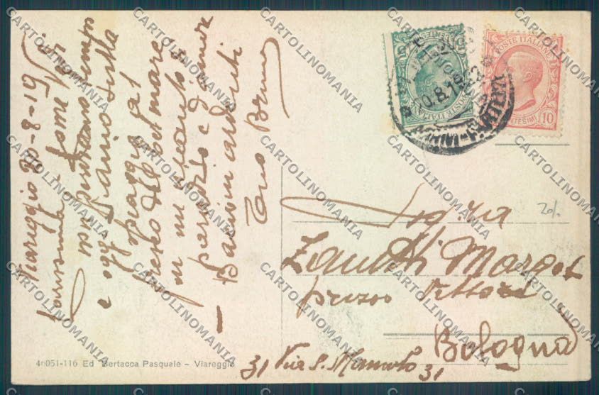 Lucca Viareggio Faro cartolina ZB5545 – retro