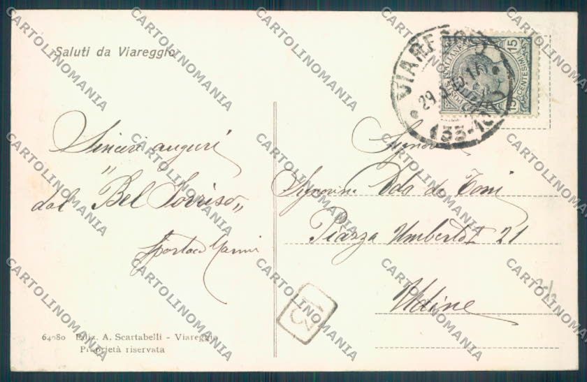 Lucca Viareggio PIEGHINA cartolina ZB5552 – retro