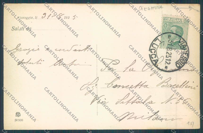 Lucca Viareggio PIEGHINA cartolina ZB5566 – retro