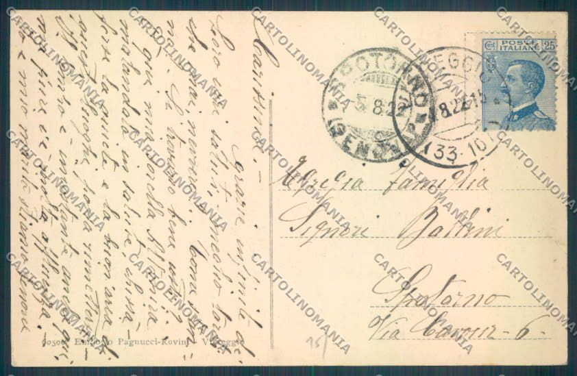 Lucca Viareggio cartolina ZB5567 – retro