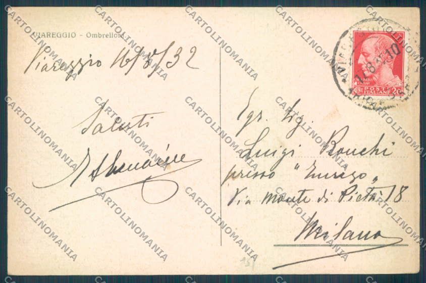 Lucca Viareggio cartolina ZB5570 – retro