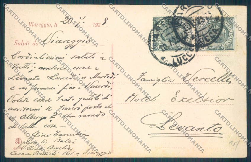 Lucca Viareggio cartolina ZB5577 – retro