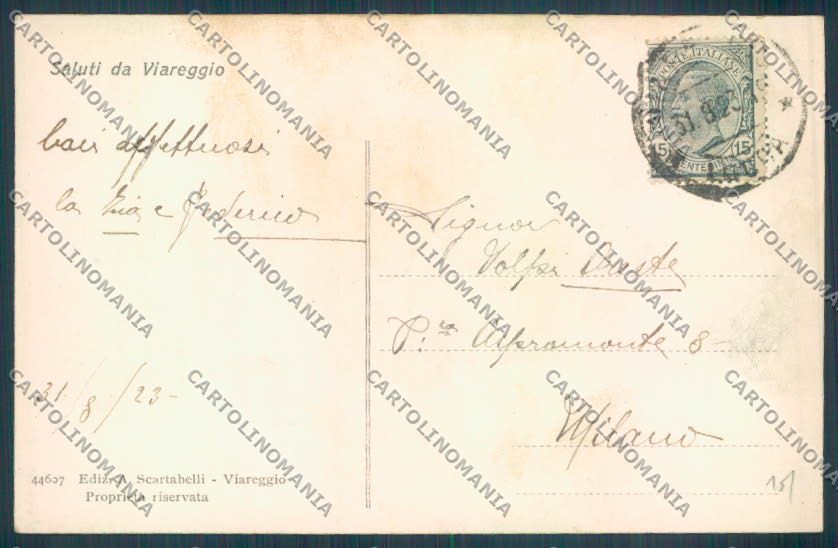 Lucca Viareggio cartolina ZB5588 – retro