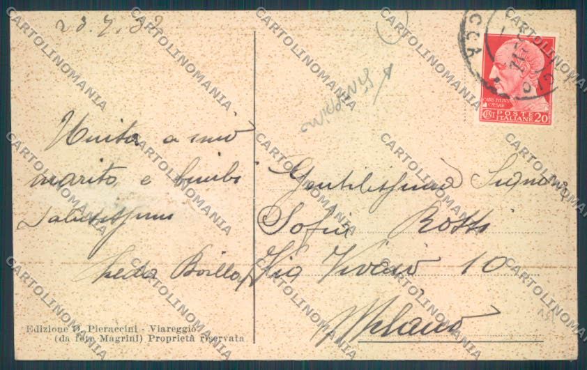 Lucca Viareggio STRAPPINO cartolina ZB5591 – retro