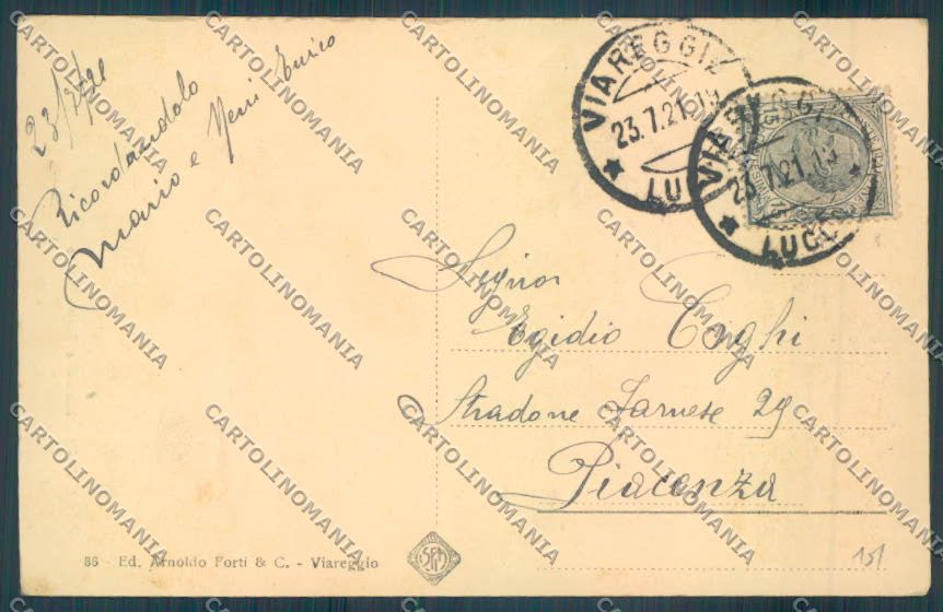 Lucca Viareggio cartolina ZB5599 – retro