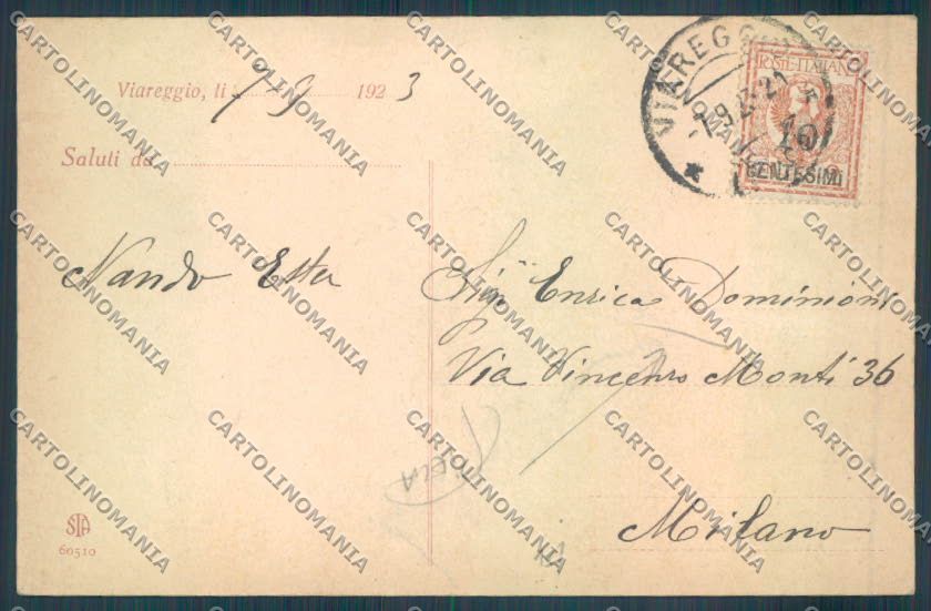 Lucca Viareggio PIEGA cartolina ZB5600 – retro