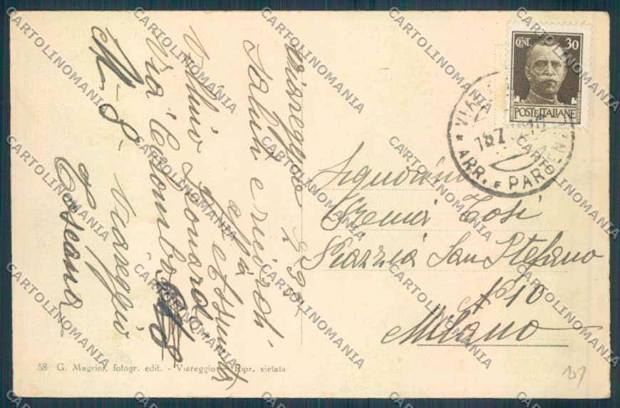 Lucca Viareggio cartolina ZB5605 – retro