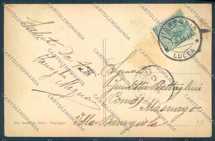 Lucca Viareggio cartolina ZB5609 – retro