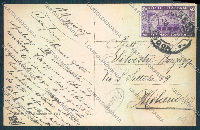 Lucca Viareggio PIEGHE cartolina ZB5613 – retro