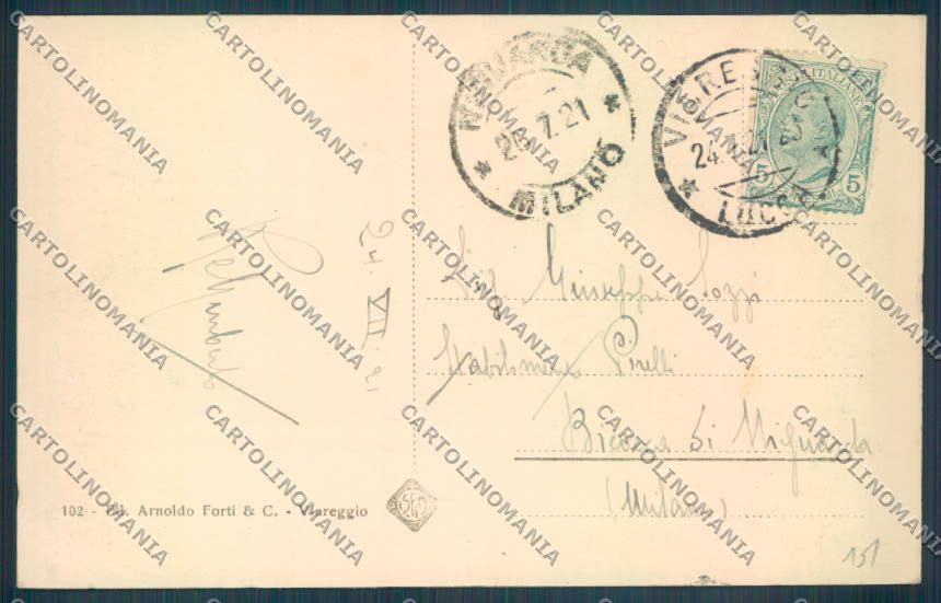 Lucca Viareggio Faro cartolina ZB5614 – retro