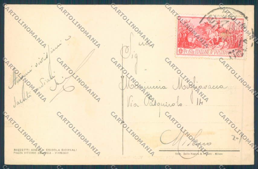 Lucca Viareggio cartolina ZB5631 – retro