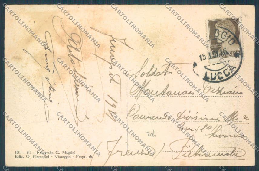 Lucca Viareggio Faro cartolina ZB5637 – retro
