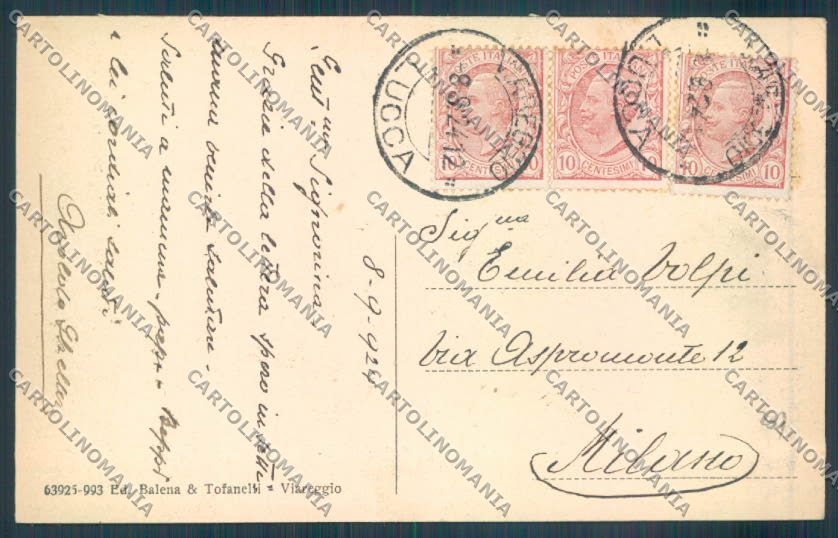 Lucca Viareggio cartolina ZB5659 – retro