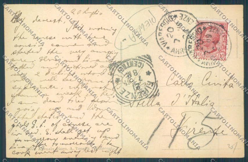Lucca Viareggio PIEGATA cartolina ZB5670 – retro