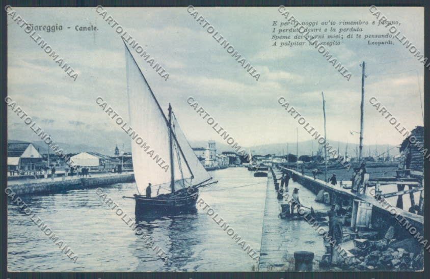 Lucca Viareggio Giacomo Leopardi cartolina ZB5671 – fronte