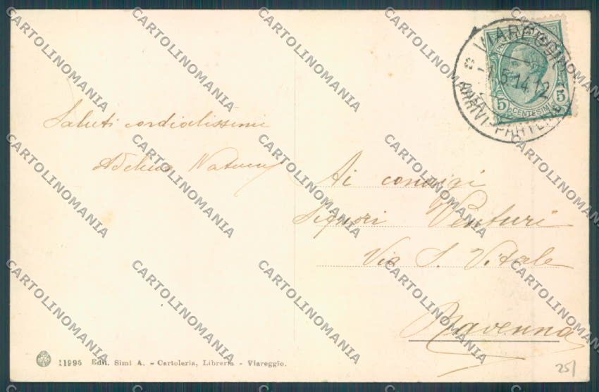 Lucca Viareggio Giacomo Leopardi cartolina ZB5671 – retro