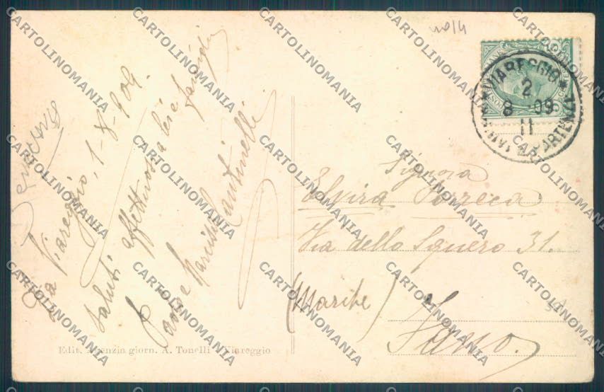 Lucca Viareggio cartolina ZB5673 – retro