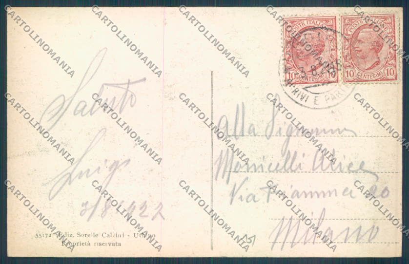 Pesaro Urbino Città Raffaello cartolina ZB5690 – retro