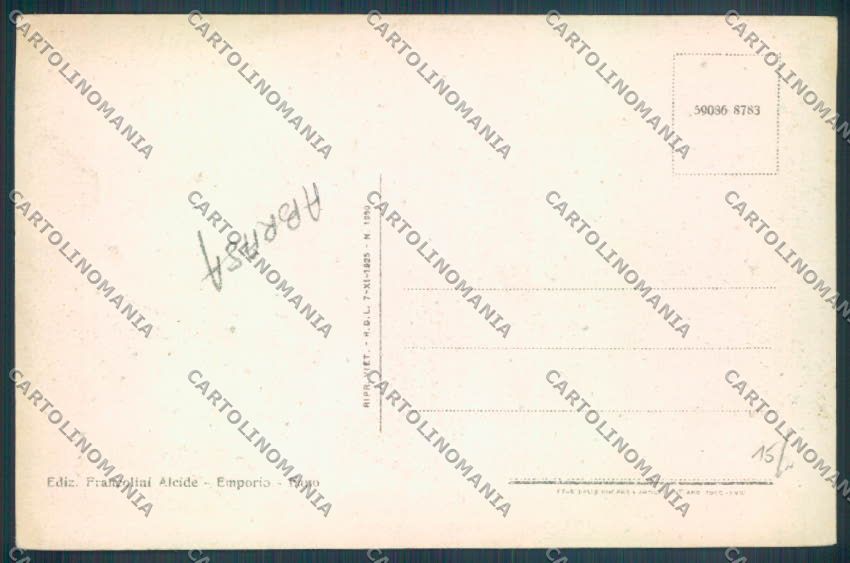 Pesaro Urbino Fano ABRASA cartolina ZB5699 – retro