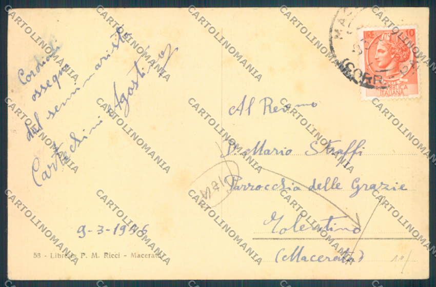 Macerata Città PIEGA cartolina ZB5702 – retro