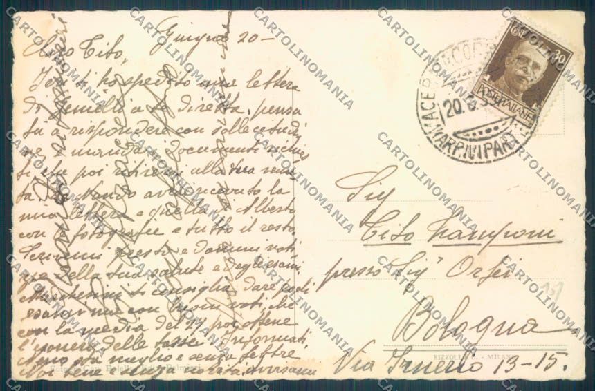 Macerata Città Palazzo delle Poste e Telegrafi cartolina ZB5706 – retro