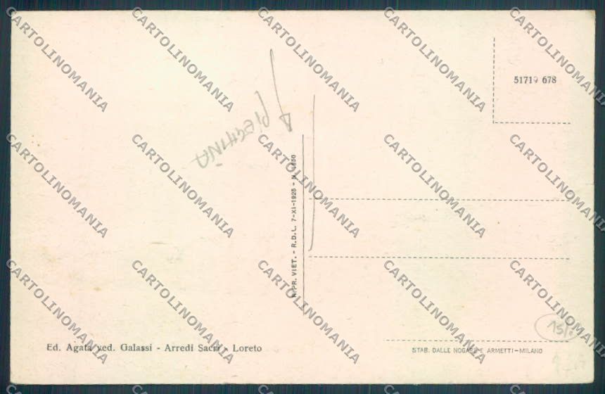 Ancona Loreto PIEGHINA cartolina ZB5732 – retro