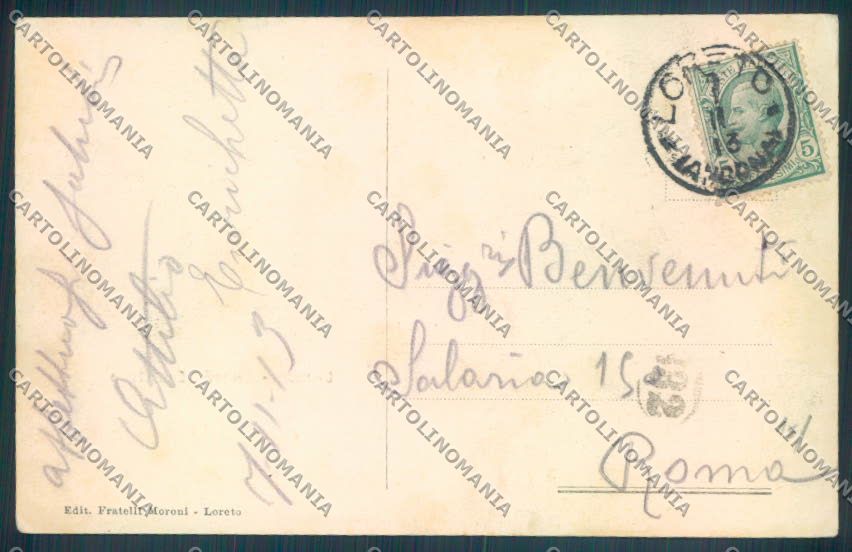 Ancona Loreto Ricordo Lauretano cartolina ZB5734 – retro
