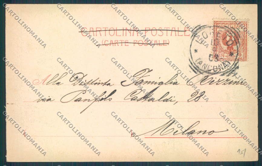Ancona Loreto cartolina ZB5741 – retro