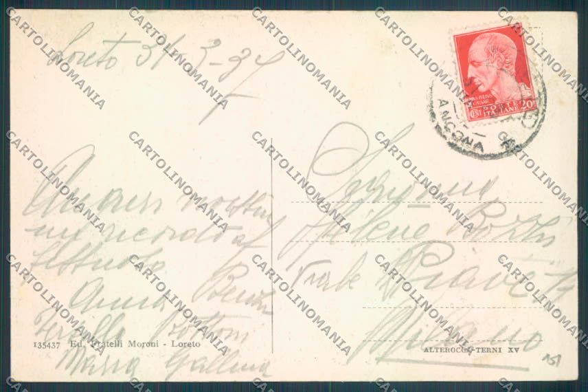 Ancona Loreto Alterocca cartolina ZB5742 – retro