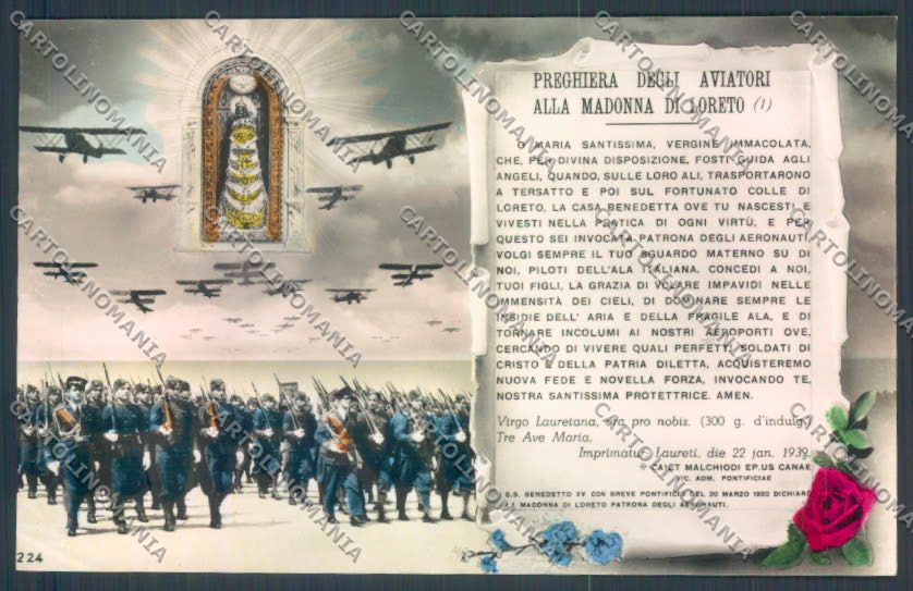 Ancona Loreto Preghiera degli Aviatori Foto cartolina ZB5744 – fronte