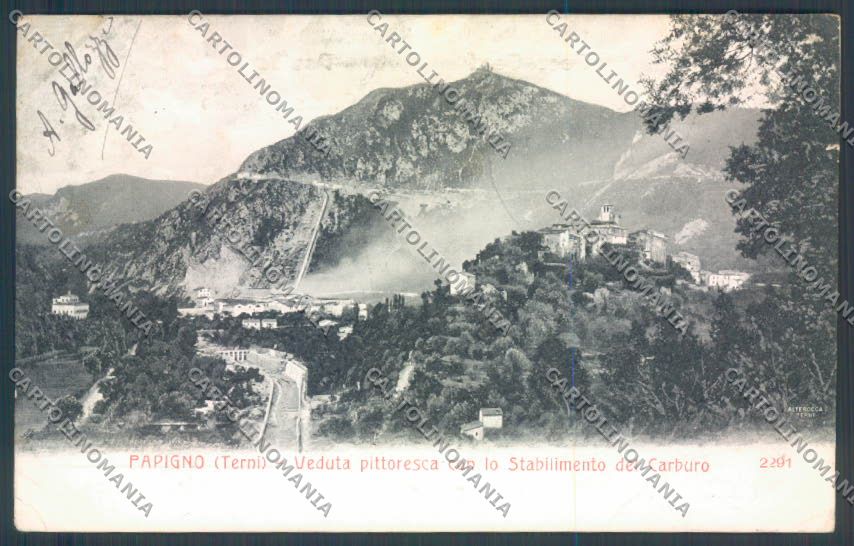 Terni Papigno Stabilimento Carburo Alterocca 2291 STRAPPINO cartolina ZB5799 – fronte
