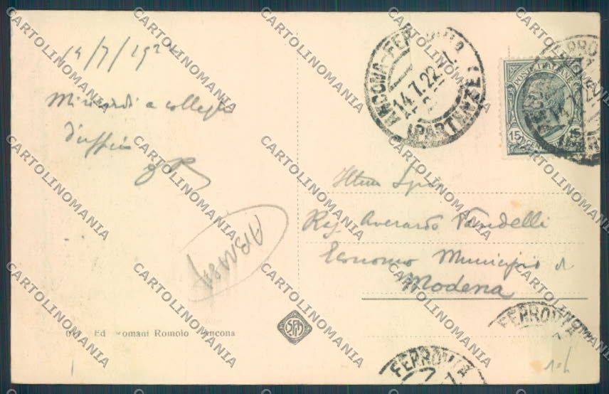 Ancona Città ABRASA cartolina ZB5812 – retro