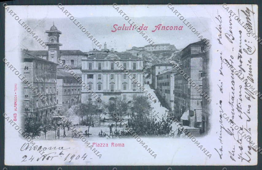 Ancona Città Saluti da Alterocca 843 PIEGHINE cartolina ZB5865 – fronte