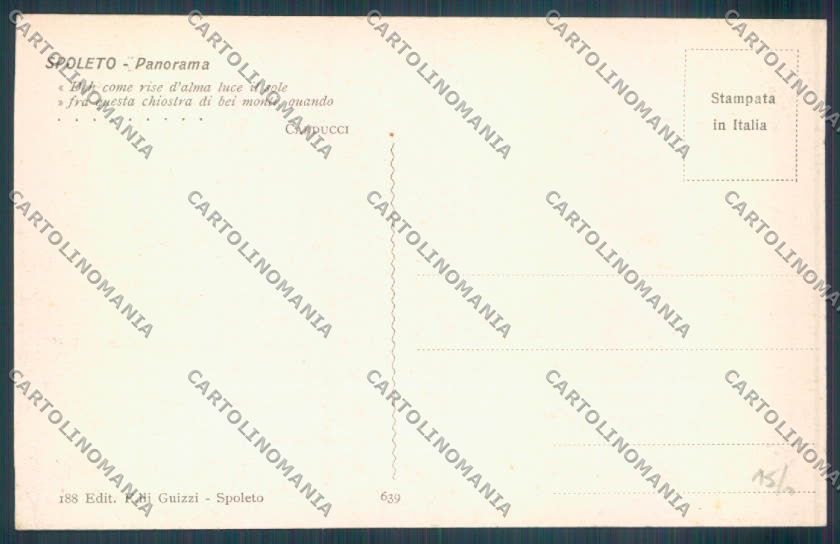 Perugia Spoleto Giosuè Carducci cartolina ZB5909 – retro