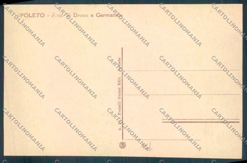 Perugia Spoleto Arco di Druso e Germanico cartolina ZB5910 – retro
