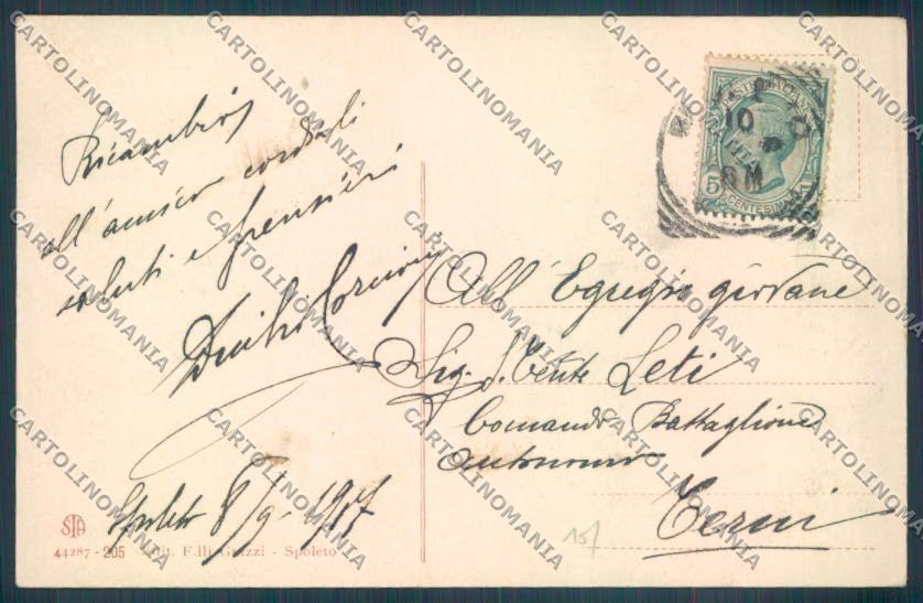 Perugia Spoleto cartolina ZB5917 – retro