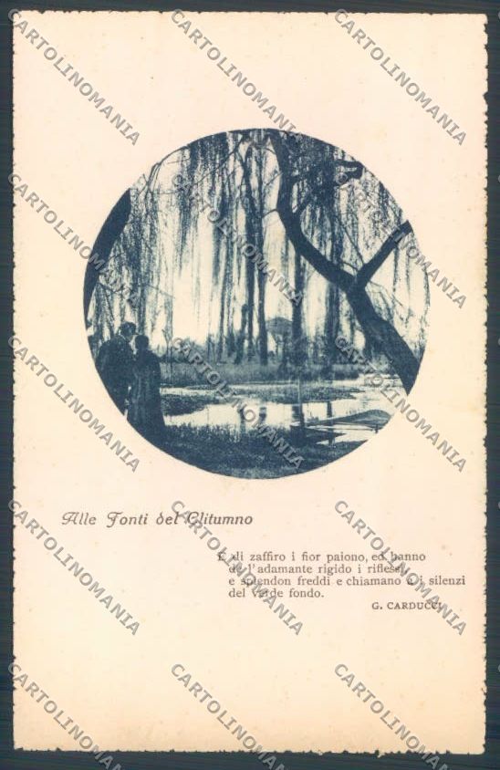 Perugia Spoleto Fonti del Clitumno Giosuè Carducci cartolina ZB5924 – fronte