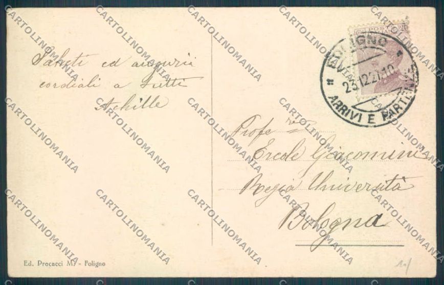 Perugia Spoleto Fonti del Clitumno Giosuè Carducci cartolina ZB5928 – retro